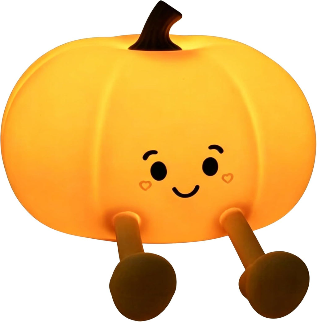 Herbst Kürbis Lampe Halloween Deko LED Nachtlicht mit Touch Dimmer