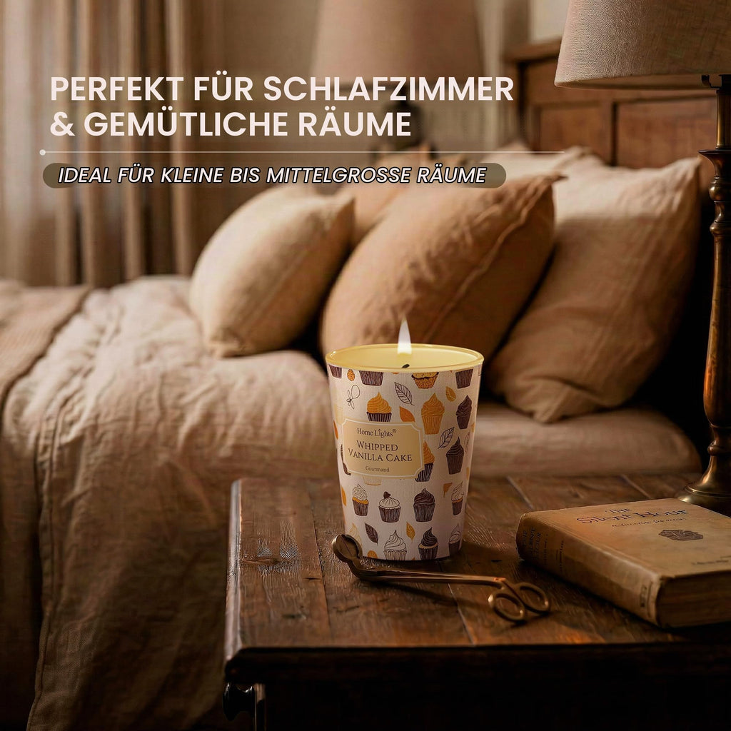 Home Lights Duftkerzen im glas 510g Soja Kerzen 4-Wick Kerzengläser Aromatherapie, Rauchfrei, 50h vollverbrannte Duftkerze Herbstkranz