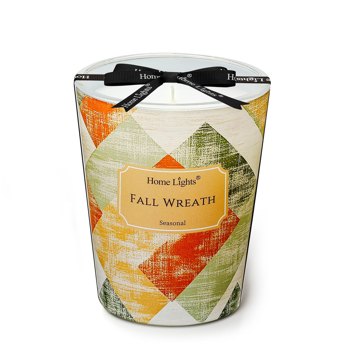 Home Lights Duftkerzen im glas 510g Soja Kerzen 4-Wick Kerzengläser Aromatherapie, Rauchfrei, 50h vollverbrannte Duftkerze Herbstkranz